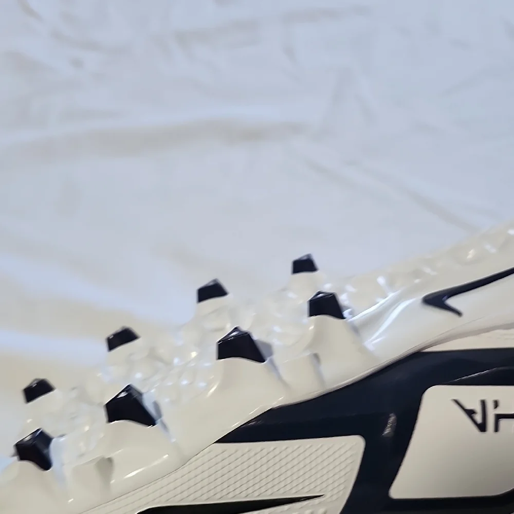 Nike Alpha Menace 4, White and Midnight Blue Men's Football Cleats